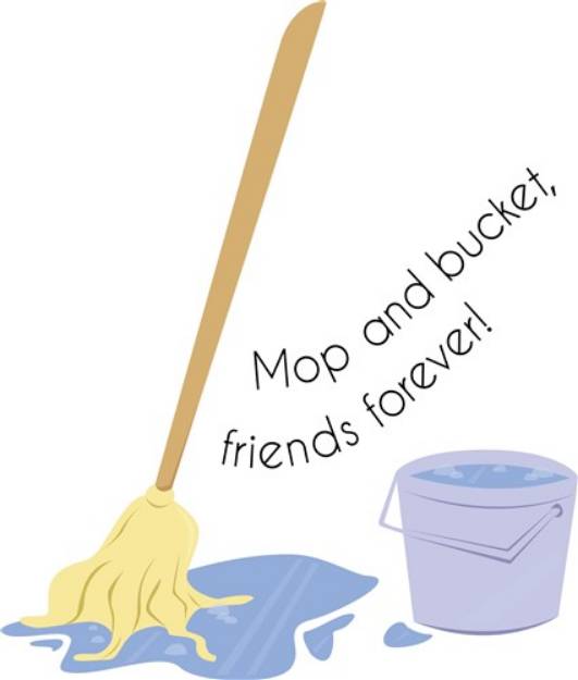 Picture of Mop And Bucket SVG File