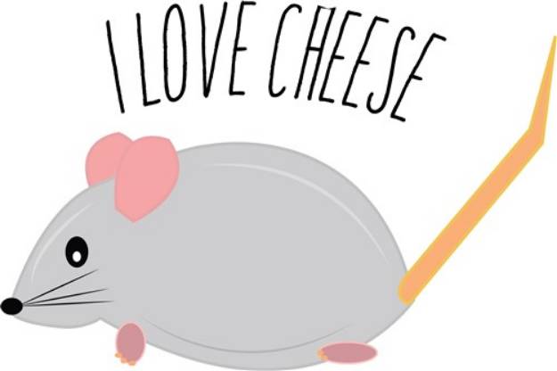 Picture of I Love Cheese SVG File