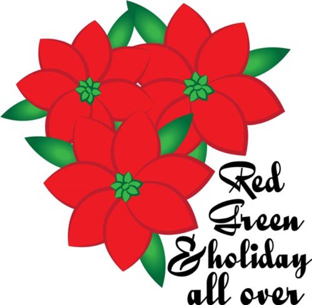 Picture of Holiday Flowers SVG File