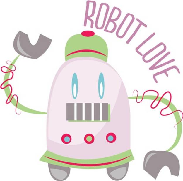 Picture of Robot Love SVG File