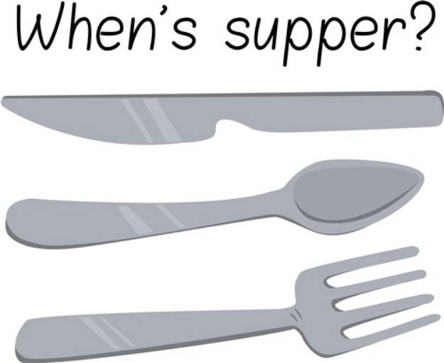 Picture of Whens Supper? SVG File