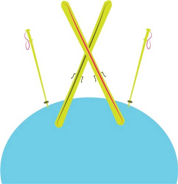 Picture of Ski Poles SVG File