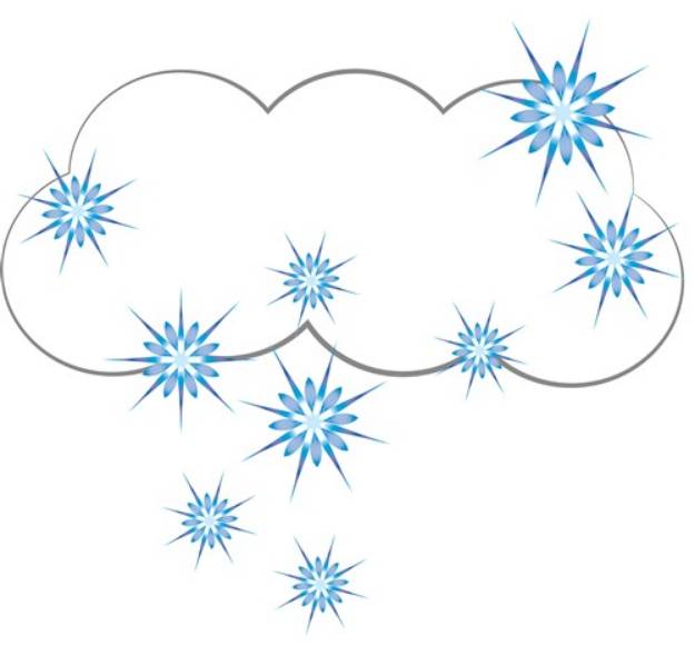 Picture of Snowy Cloud SVG File