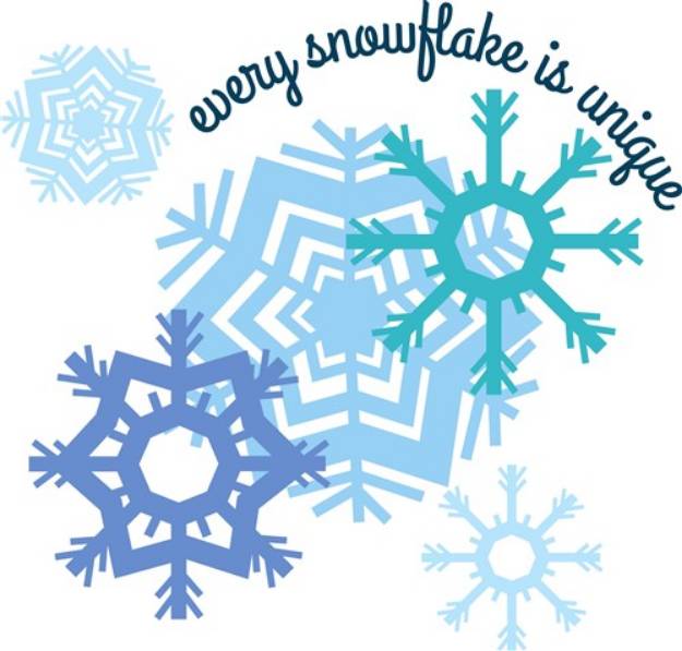 Picture of Snowflake Is Unique SVG File