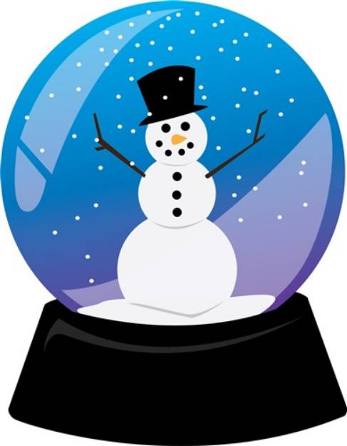 Picture of Snowman Snowglobe SVG File