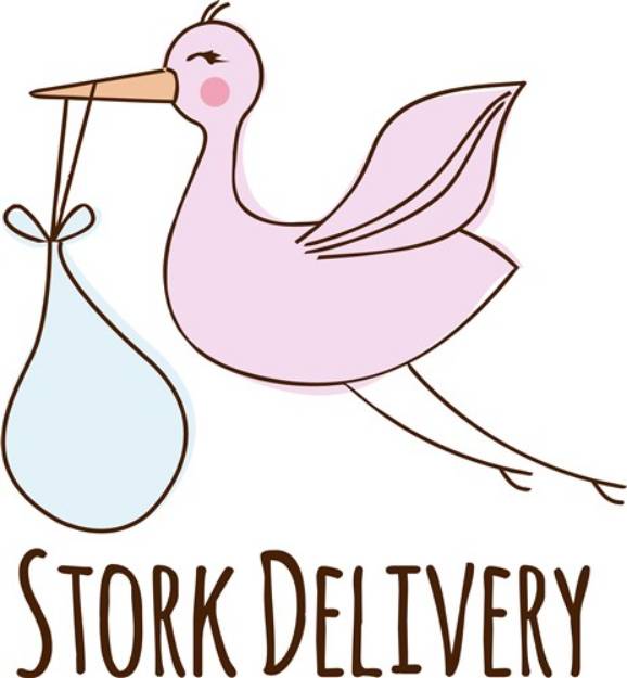 Picture of Stork Delivery SVG File