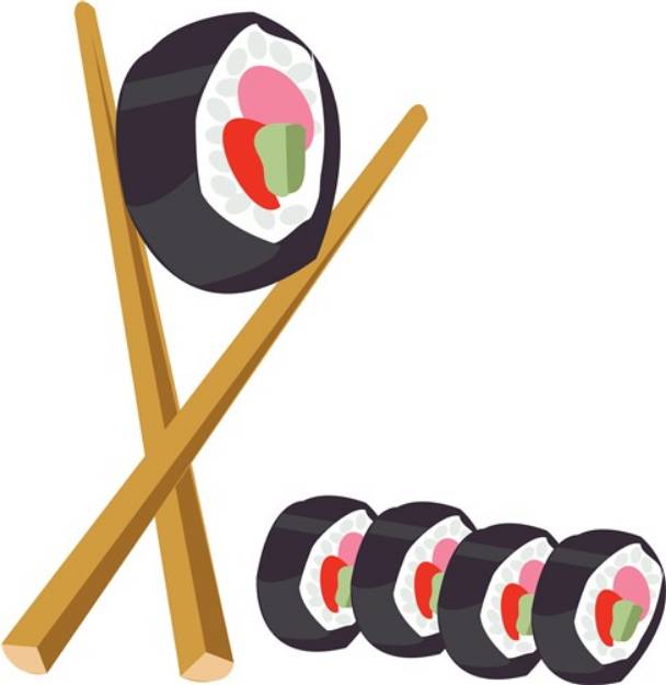 Picture of Sushi Rolls SVG File