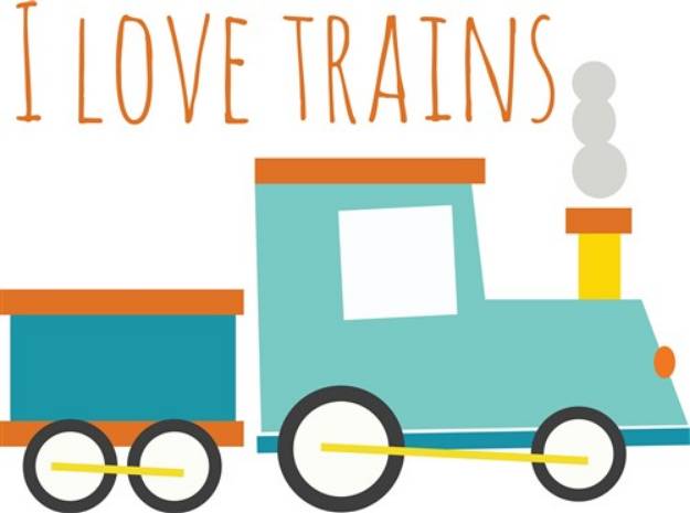 Picture of Love Trains SVG File