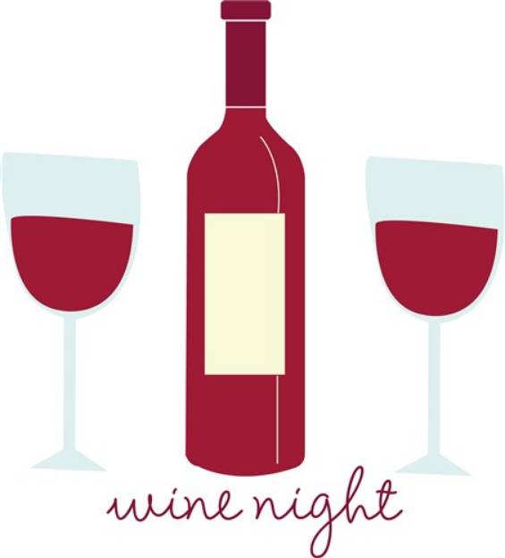 Picture of Wine Night SVG File