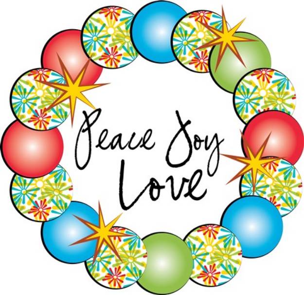 Picture of Peace Joy Love SVG File