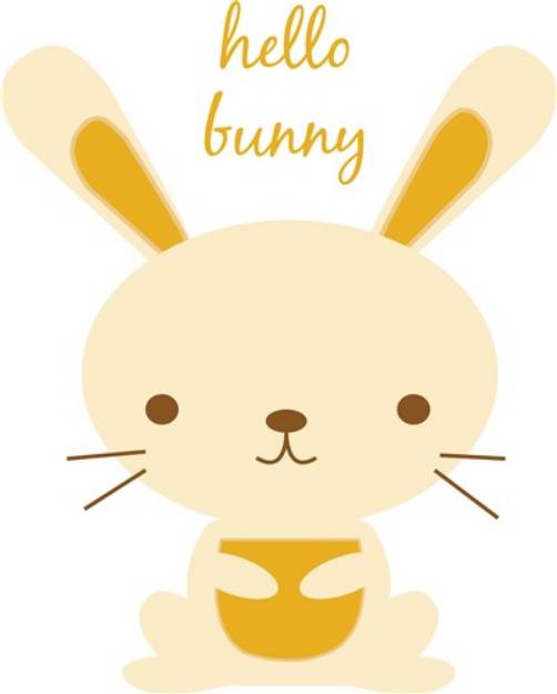 Picture of Hello Bunny SVG File