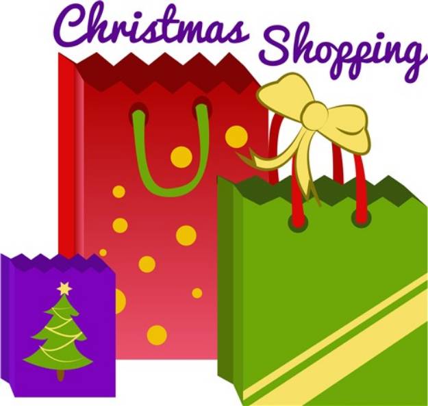 Picture of Christmas Shopping SVG File