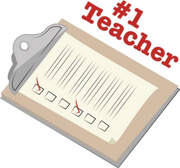 Picture of #1 Teacher SVG File