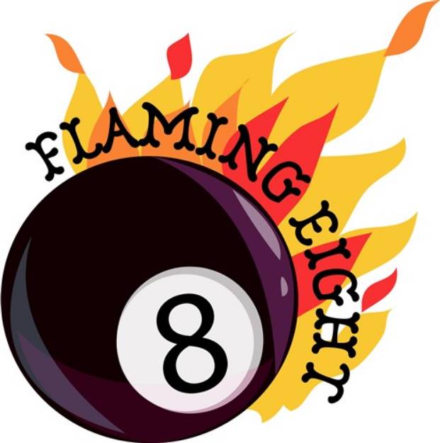 Picture of Flaming Eight SVG File