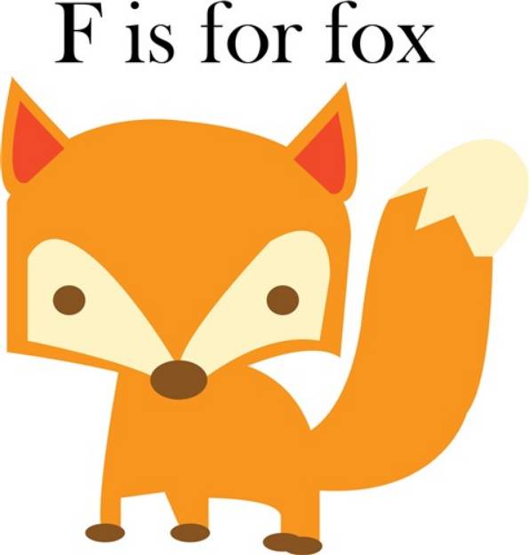Picture of F Is For Fox SVG File