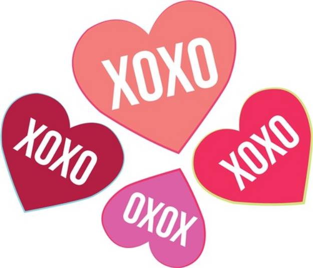 Picture of XOXO Hearts SVG File