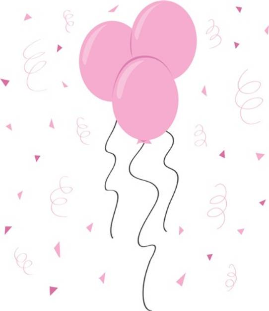 Picture of Pink Balloons SVG File