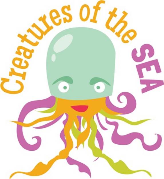 Picture of Sea Creatures SVG File