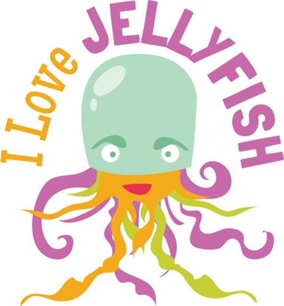 Picture of Love Jellyfish SVG File