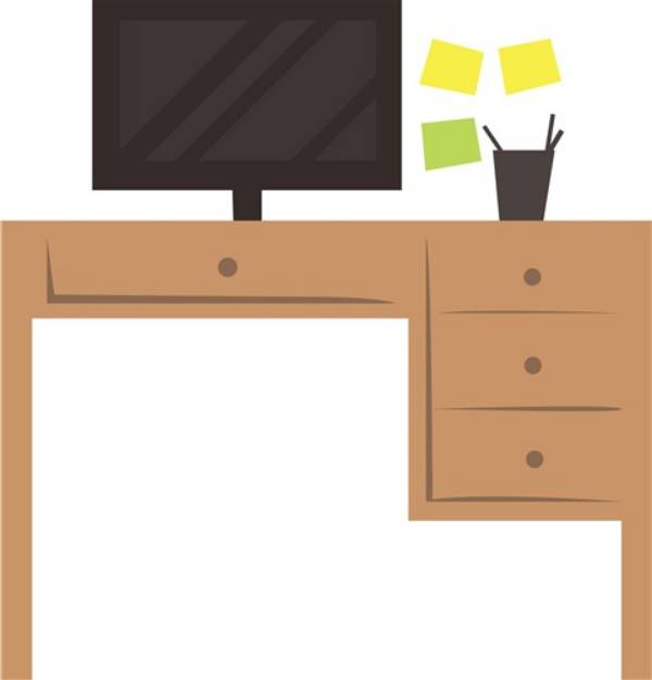 Picture of Computer Desk SVG File