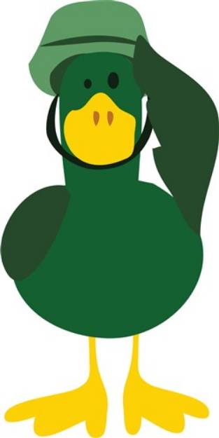 Picture of Salute Duck SVG File