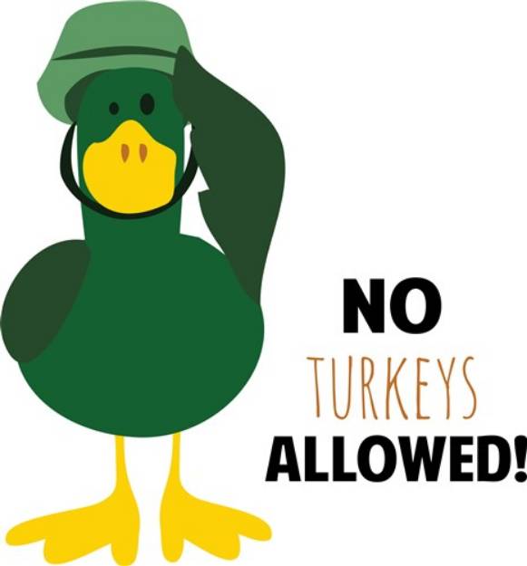 Picture of No Turkeys Allowed SVG File
