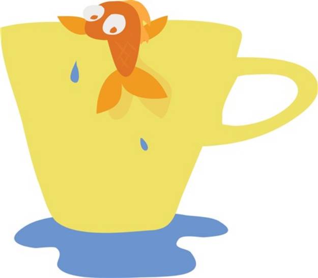 Picture of Fish Cup SVG File