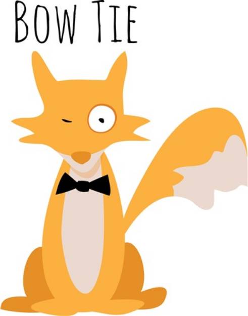 Picture of Bow Tie Fox SVG File