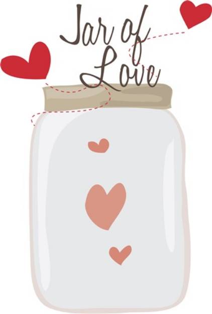 Picture of Jar of Love SVG File
