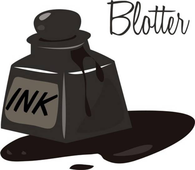 Picture of Ink Blotter SVG File