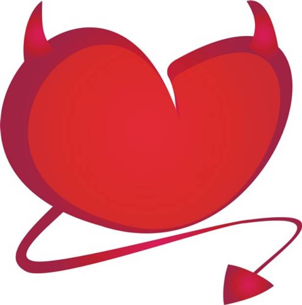 Picture of Devil Heart SVG File