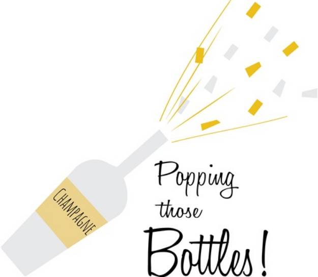 Picture of Popping Bottles SVG File
