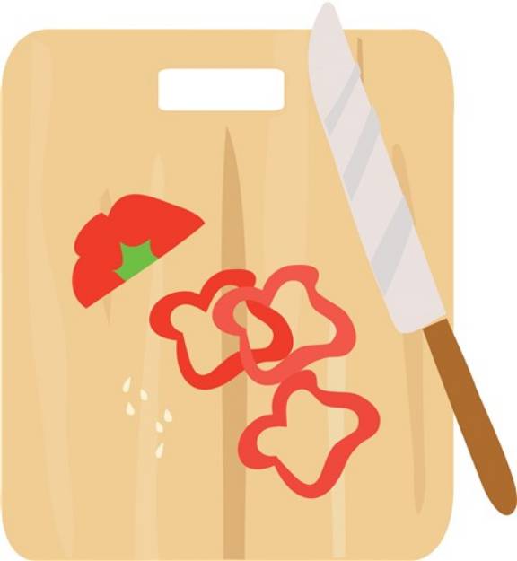 Picture of Pepper Cutting Board SVG File