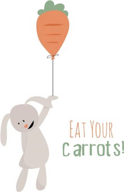 Picture of Eat Your Carrots SVG File