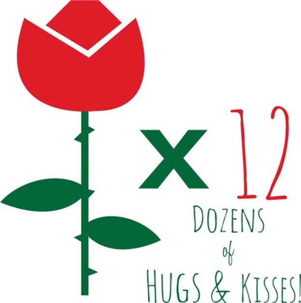 Picture of Dozens Hug Kiss SVG File