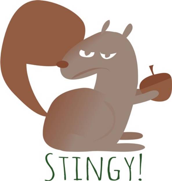 Picture of Squirrel Stingy SVG File