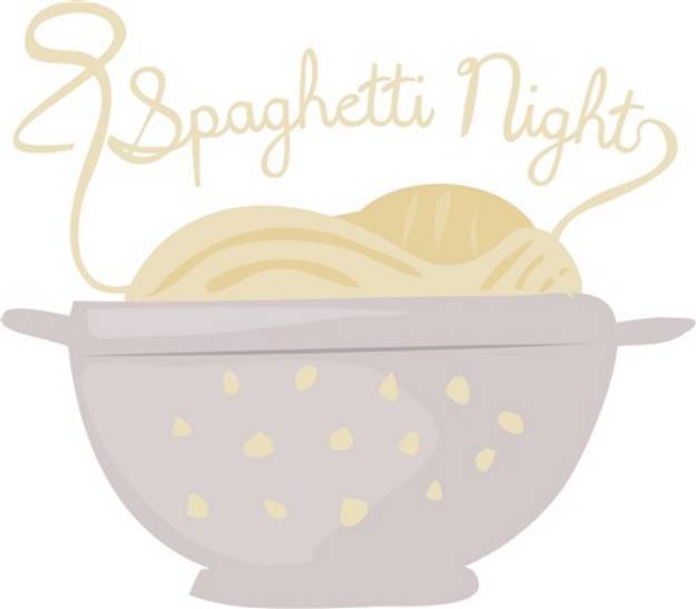 Picture of Spaghetti Night SVG File