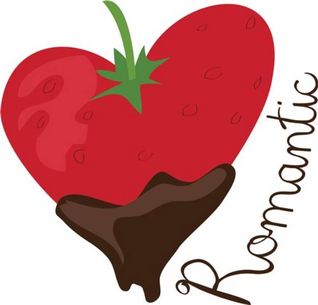 Picture of Romantic Strawberry SVG File