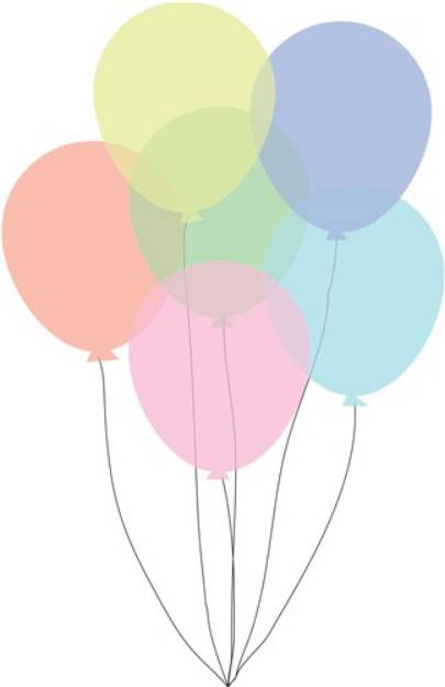 Picture of Birthday Balloons SVG File
