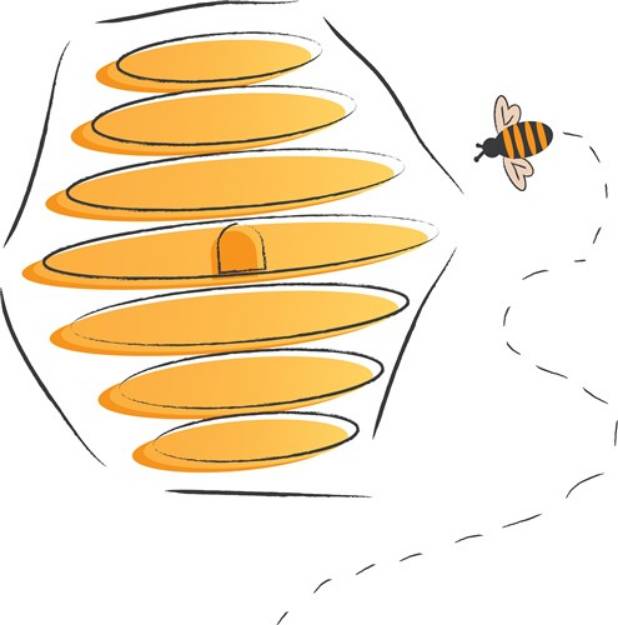 Picture of Bee Hive SVG File
