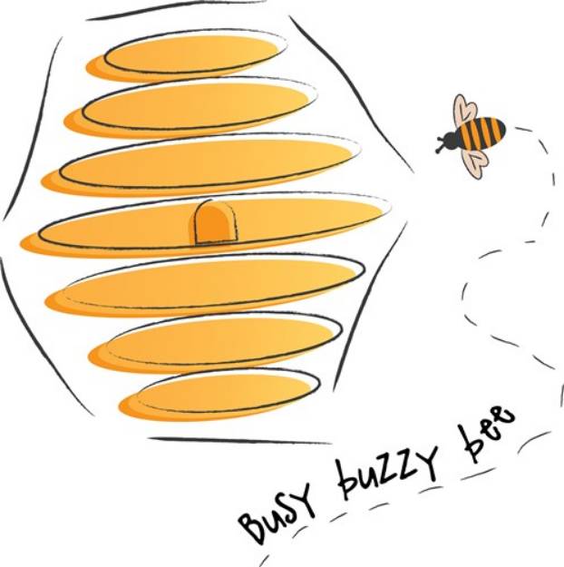 Picture of Busy Buzzy Bee SVG File