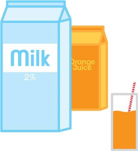 Picture of Milk and OJ SVG File