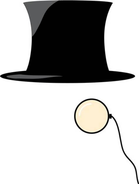 Picture of Top Hat Monocle SVG File