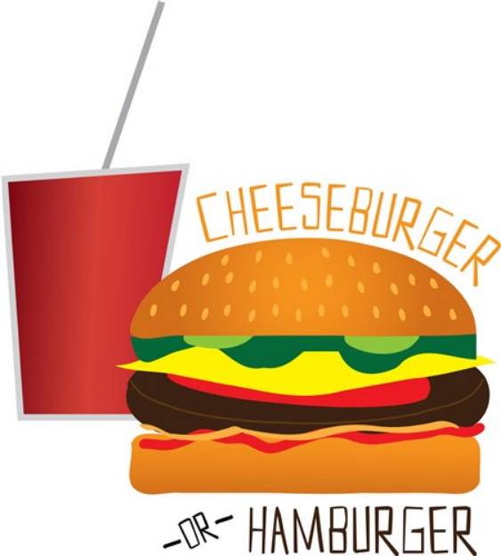 Picture of Cheeseburger or Hamburger SVG File