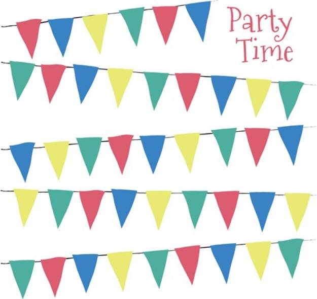 Picture of Party Time Flags SVG File