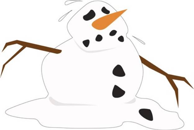 Snowman Melting SVG File