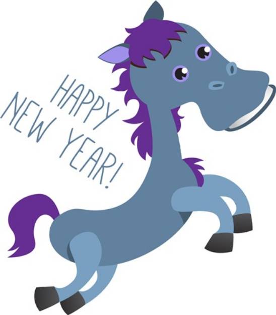 Picture of Happy New Year Pony SVG File