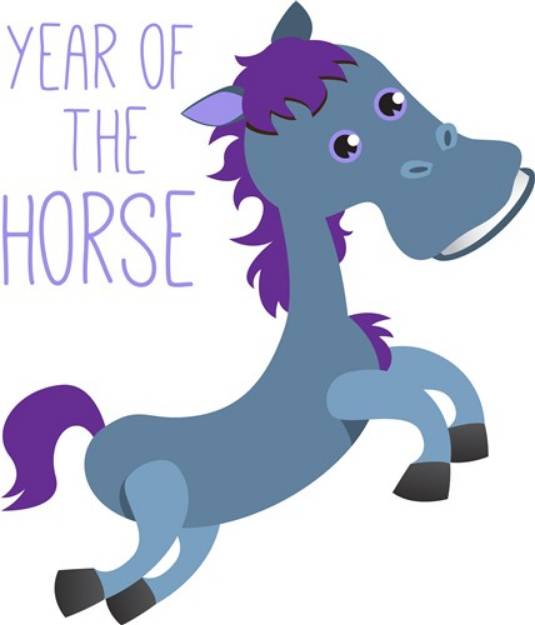 Picture of Year of the Horse SVG File