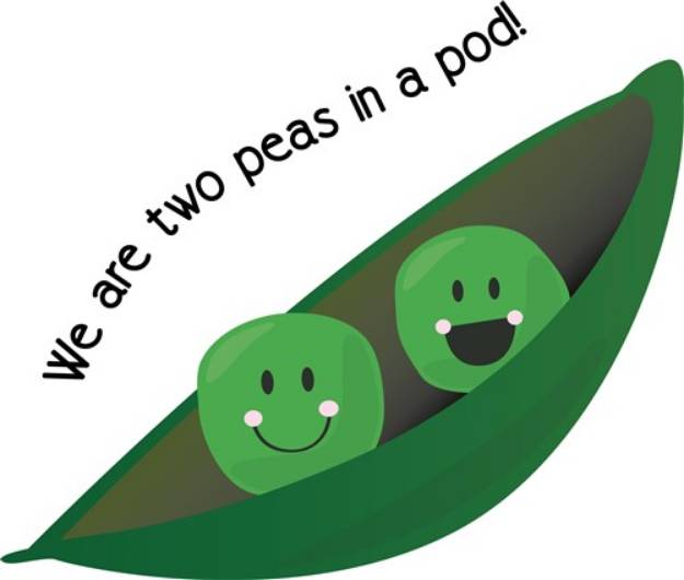Picture of Two Peas in Pod SVG File