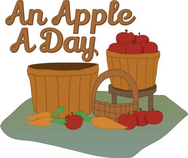 Picture of Apple a Day SVG File